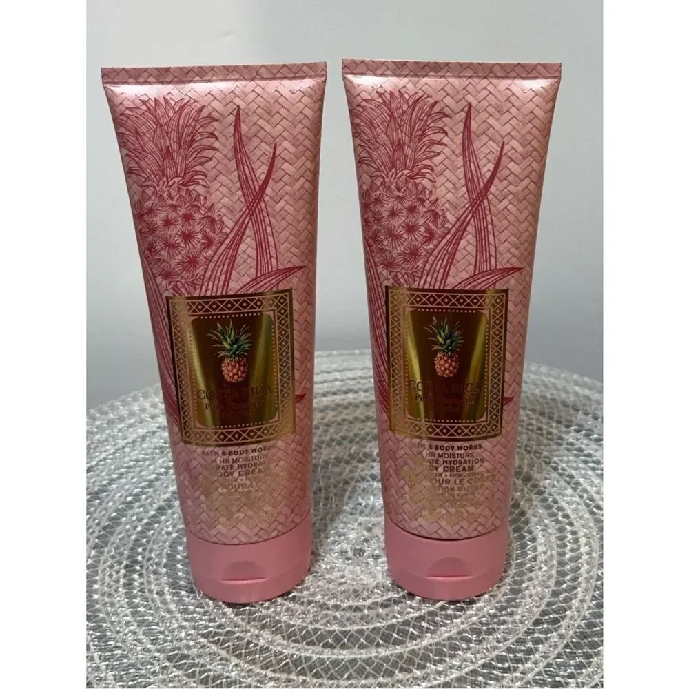BBW Costa Rica Pink Pineapple Sunrise Body Cream Set of 2 NWT